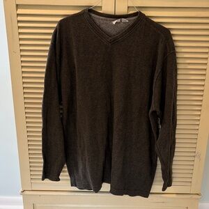 Classic Charcoal V-Neck Sweater for Men